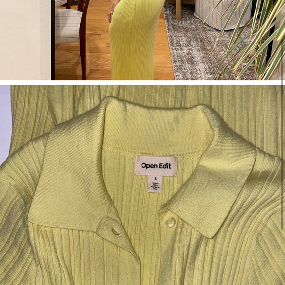 Open Edit button down cardigan dress - Picture 4 of 4